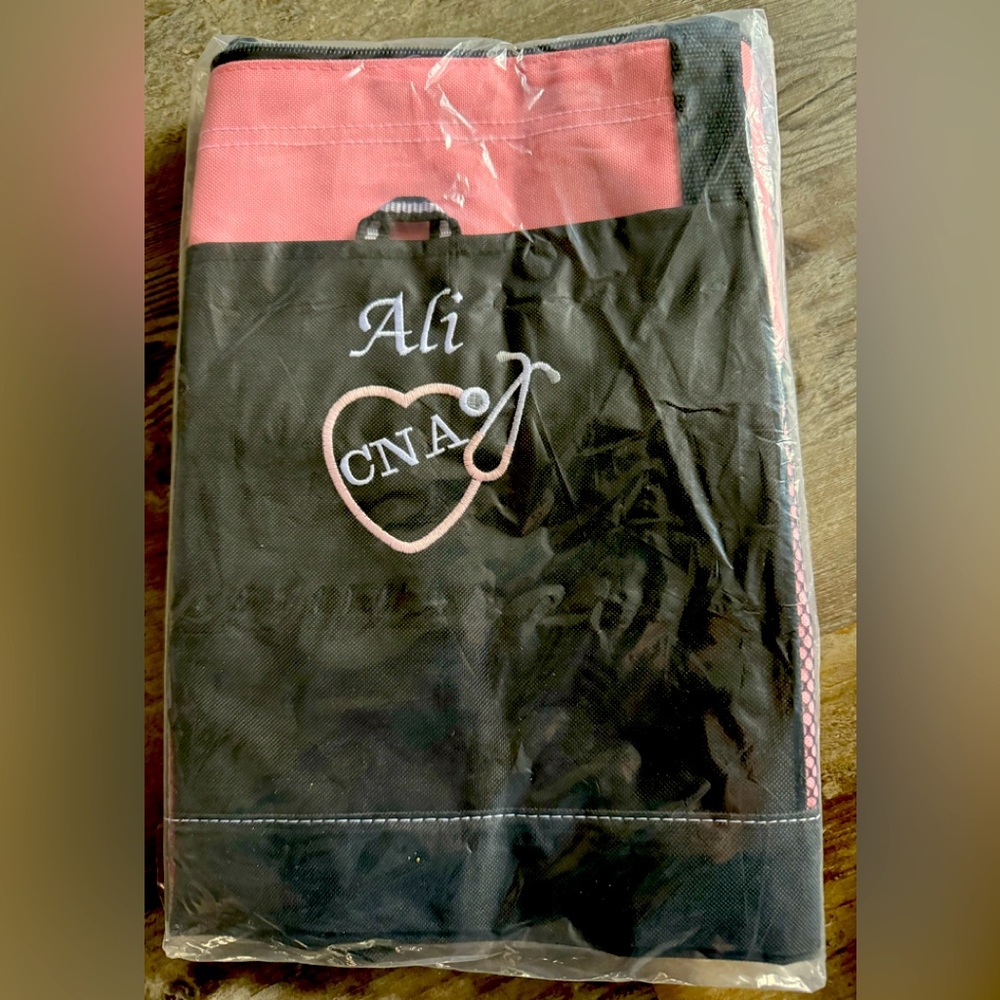 Gemline tote bag personalized CNA ALI pink